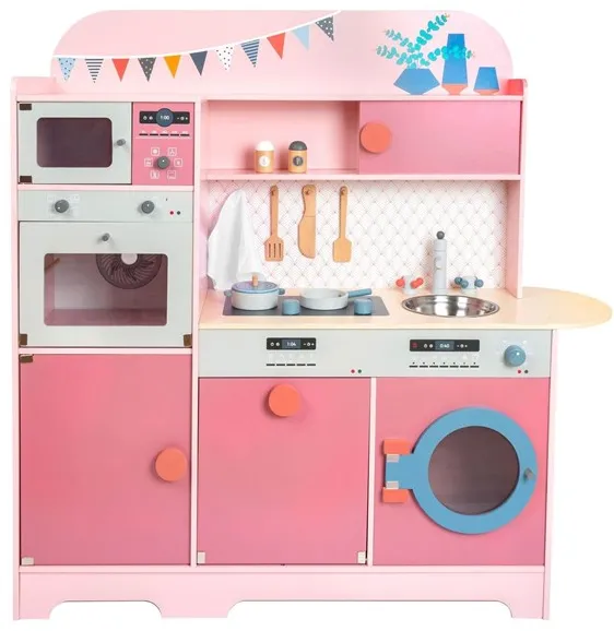 Small Foot - Holz-Spielküche Gourmet Pink 12-tlg.